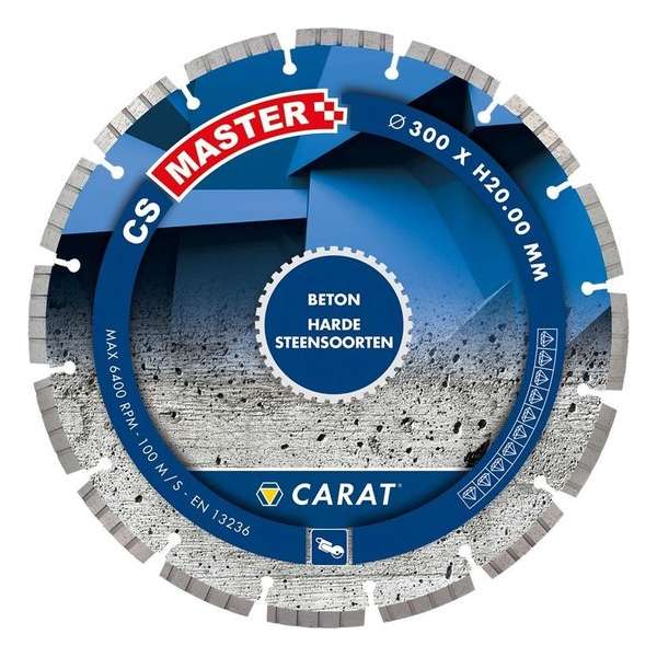 Carat diamantzaag beton ø350x25,40mm, cs master Carat diamantzaag beton ø350x25,40mm, cs master