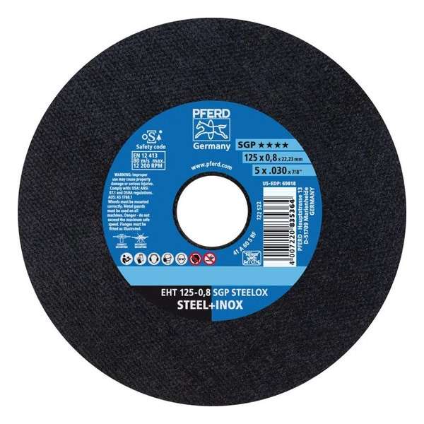 Doorslijpschijf A60SSGP RVS XSlim 125x0,8mm PFERD