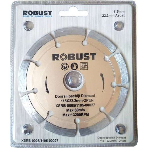Doorslijpschijf Diamand Robust XSRB-0005 115Mm X 22,2Mm X 1,8Mm Open Doorslijpschijf Diamand Robust XSRB-0005 115Mm X 22,2Mm X 1,8Mm Open