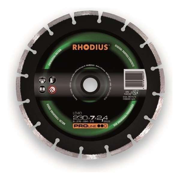 Slijpschijf Met Diamantlaag Gesegmenteerd Rhodius 394137 Diameter 125 Mm Binnendiameter 22.23 Mm 1 Stuks Slijpschijf Met Diamantlaag Gesegmenteerd Rhodius 394137 Diameter 125 Mm Binnendiameter 22.23 Mm 1 Stuks