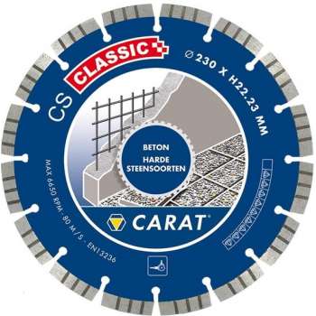 Carat CSC1253000 Diamantzaagblad voor droogzagen - 125 x 22,23mm - Beton