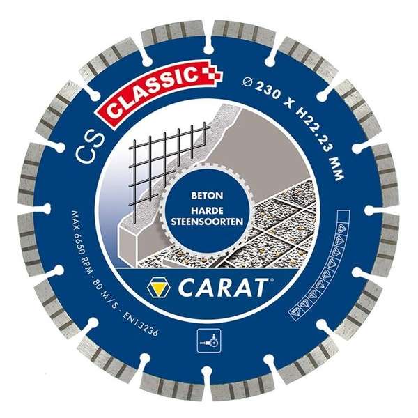 Carat CSC1253000 Diamantzaagblad voor droogzagen - 125 x 22,23mm - Beton Carat CSC1253000 Diamantzaagblad voor droogzagen - 125 x 22,23mm - Beton