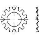 TOOLCRAFT 138318 Tandveerringen Binnendiameter: 4.3 mm DIN 6797 Verenstaal 500 stuk(s)