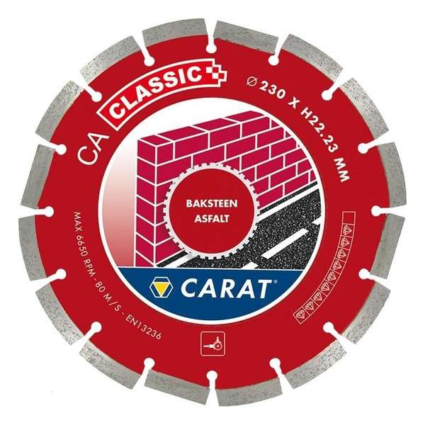 Carat CAC1253000 Diamantzaagblad voor droogzagen - 125 x 22,23mm - Asfalt Carat CAC1253000 Diamantzaagblad voor droogzagen - 125 x 22,23mm - Asfalt