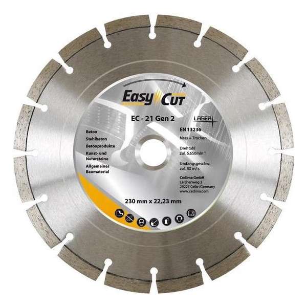 Dia. doorslijpschijf EC- 21,2 300x2,8x12x25,4 mm Cedima Dia. doorslijpschijf EC- 21,2 300x2,8x12x25,4 mm Cedima