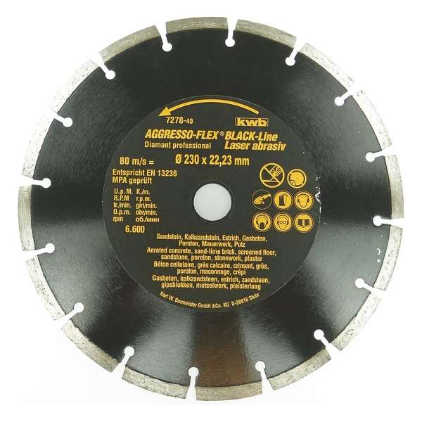 Diamantschijf diameter: 230 mm, zwart Diamantschijf diameter: 230 mm, zwart