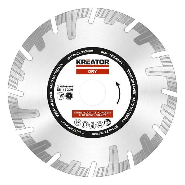 Kreator KRT084103 Diamantschijven set – Ø150MM Kreator KRT084103 Diamantschijven set – Ø150MM