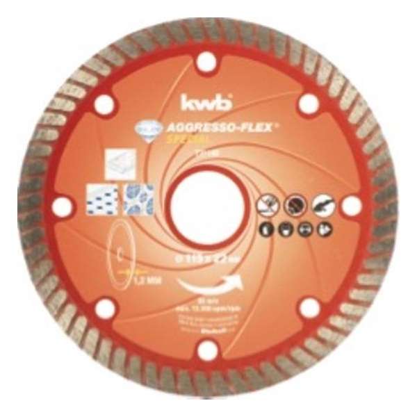 KWB diamant doorslijpschijf Ø 115 mm KWB diamant doorslijpschijf Ø 115 mm