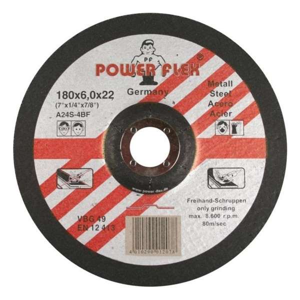 Hofftech Afbraamschijf Metaal, 180 x 6 x 22 mm. Hofftech Afbraamschijf Metaal, 180 x 6 x 22 mm.