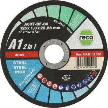 Reca Doorslijpschijf Allroad A1 115x1 mm - recht - staal/RVS (25 stuks)