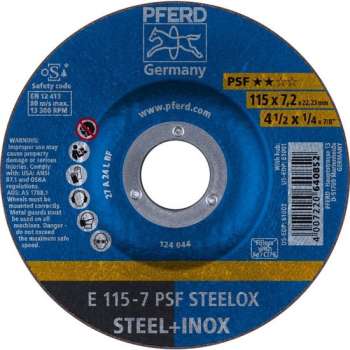 PFERD Afbraamschijf staal/rvs E 115-7 PSF STEELOX