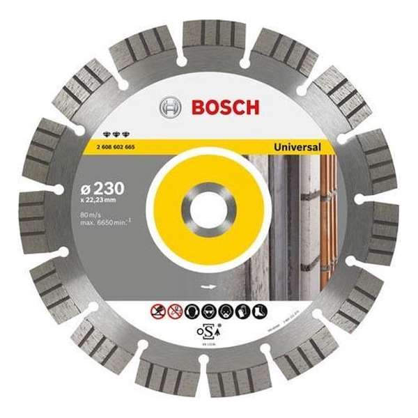 Bosch - Diamantdoorslijpschijf Best for Universal and Metal 115 x 22,23 x 2,2 x 12 mm Bosch - Diamantdoorslijpschijf Best for Universal and Metal 115 x 22,23 x 2,2 x 12 mm