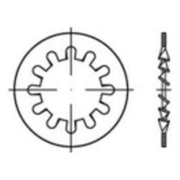 Tandwielen Binnendiameter: 4.3 Mm Din 6797 Verenstaal Galvanisch Verzinkt 500 Stuks Toolcraft 138376 Tandwielen Binnendiameter: 4.3 Mm Din 6797 Verenstaal Galvanisch Verzinkt 500 Stuks Toolcraft 138376