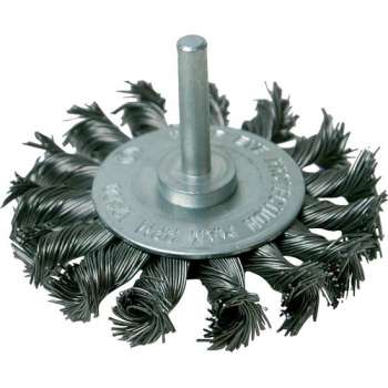 Silverline Staalborstel wiel met getordeerd draad 75 mm.