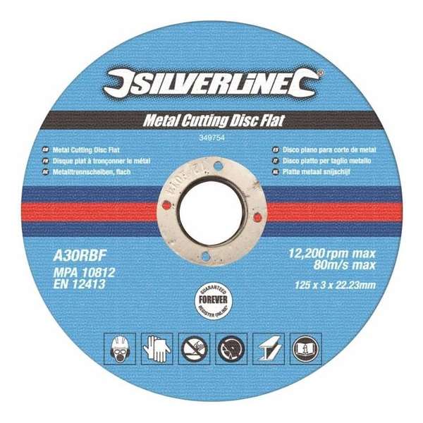 Silverline 349754 Afbraamslijpschijf - 125 x 3 x 22,23mm - Metaal (10st) Silverline 349754 Afbraamslijpschijf - 125 x 3 x 22,23mm - Metaal (10st)