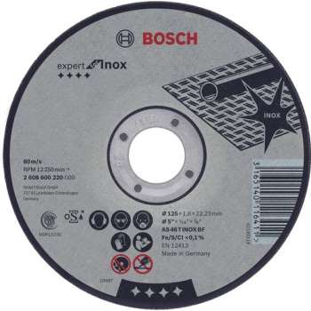 Doorslijpschijf recht Expert for Inox AS 30 S INOX BF, 115 mm, 22,23 mm, 3,0 mm 1st
