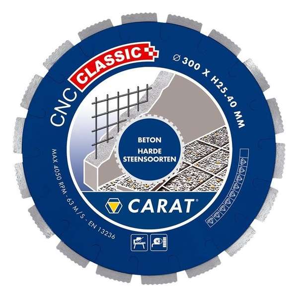 Carat diamantzaag beton ø350x25,40mm, cnc classic Carat diamantzaag beton ø350x25,40mm, cnc classic