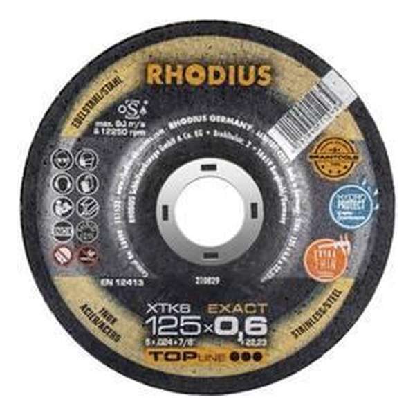 Rhodius XTK6 EXACT 210829 Cutting disc (off-set) 125 mm 22.23 mm 1 pc(s) Rhodius XTK6 EXACT 210829 Cutting disc (off-set) 125 mm 22.23 mm 1 pc(s)