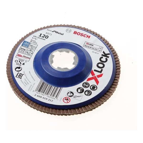 Bosch Lamellenschijf Xlock recht 125 k120 Bosch Lamellenschijf Xlock recht 125 k120