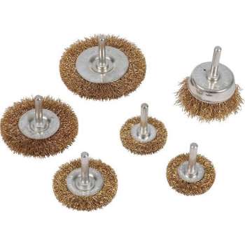 Silverline Komborstel Met Gegolfd Staaldraad Set (6-Delige Set)