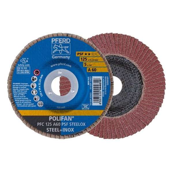PFERD POLIFAN-lamellenslijpschijf PFC 125 A 60 PSF STEELOX