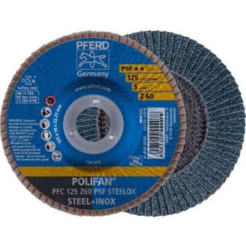 POLIFAN-lamellenslijpschijf PFC 125 Z 60 PSF STEELOX