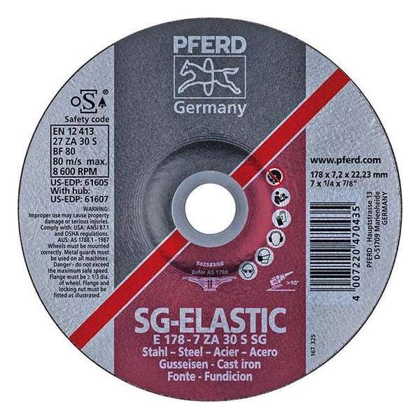 Afbraamschijven ZA30S SG gebogen 178x7,2mm PFERD Afbraamschijven ZA30S SG gebogen 178x7,2mm PFERD