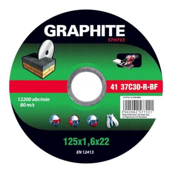 Graphite Doorslijpschijf 230x22x3,2mm Steen 41 37C30-R-BF Graphite Doorslijpschijf 230x22x3,2mm Steen 41 37C30-R-BF