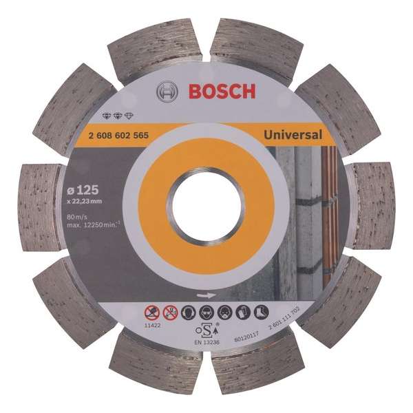 Bosch - Diamantdoorslijpschijf Expert for Universal 125 x 22,23 x 2,2 x 12 mm Bosch - Diamantdoorslijpschijf Expert for Universal 125 x 22,23 x 2,2 x 12 mm