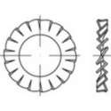 Lamellenschijven Binnendiameter: 4.3 Mm Din 6798 Verenstaal Galvanisch Verzinkt 500 Stuks Toolcraft 138453