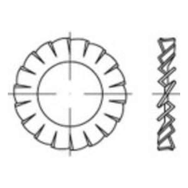 Lamellenschijven Binnendiameter: 4.3 Mm Din 6798 Verenstaal Galvanisch Verzinkt 500 Stuks Toolcraft 138453 Lamellenschijven Binnendiameter: 4.3 Mm Din 6798 Verenstaal Galvanisch Verzinkt 500 Stuks Toolcraft 138453