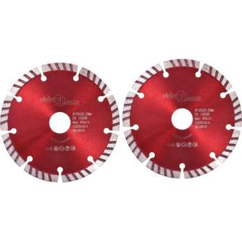 vidaXL Diamantzaagbladen 2 st met turbo 125 mm staal