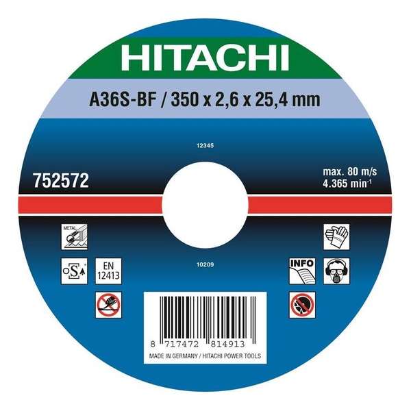 HIKOKI DOORSLIJPSCHIJF VOOR METAAL 400 X 25,4 X 3,2 MM HIKOKI DOORSLIJPSCHIJF VOOR METAAL 400 X 25,4 X 3,2 MM