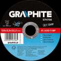 GRAPHITE doorslijpschijf 125x22x2,5mm metaal 41 a60-t-bf