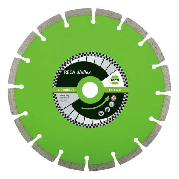 Reca Diamantschijf RS10UB 125x22,2 mm voor beton en steen Reca Diamantschijf RS10UB 125x22,2 mm voor beton en steen