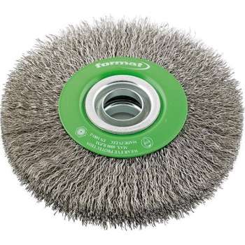 Roterende staaldraadborstel Staaldraad roestvrij 125x22mm FORMAT