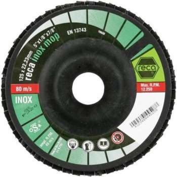 Reca Lamellenschijf Inox-Mop 125 mm K400 tbv RVS (10 stuks)