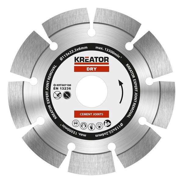 Kreator KRT087100 Diamantschijven set – Ø115MM – 6mm Kreator KRT087100 Diamantschijven set – Ø115MM – 6mm