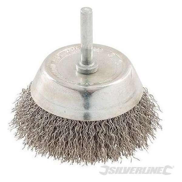 Silverline Komborstel met Gegolfd Roestvrijstaaldraad - 75 mm. Silverline Komborstel met Gegolfd Roestvrijstaaldraad - 75 mm.
