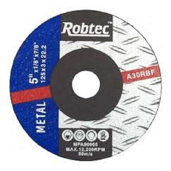 ROBTEC metaalschijf slijpschijf doorslijper 125x3x22.2 5inch 25Stuks ROBTEC metaalschijf slijpschijf doorslijper 125x3x22.2 5inch 25Stuks