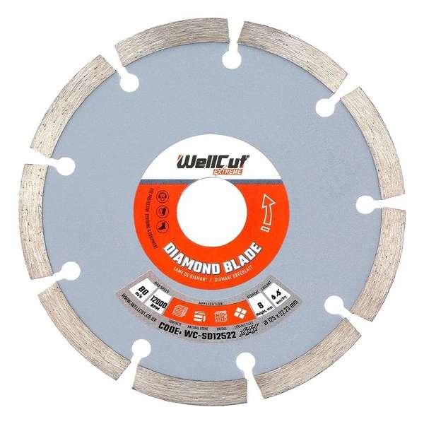 WELLCUT WC-SD12522 DIAMANTSCHIJF EXTREME | 125 MM X 22.23 MM WELLCUT WC-SD12522 DIAMANTSCHIJF EXTREME | 125 MM X 22.23 MM