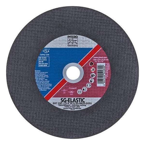 Doorslijpschijf A24 QSG, recht 230x2,9mm Doorslijpschijf A24 QSG, recht 230x2,9mm