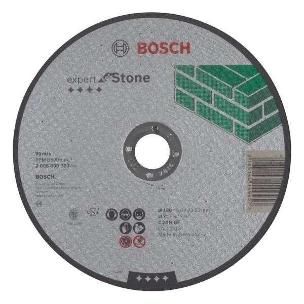 Bosch - Doorslijpschijf recht Expert for Stone C 24 R BF, 180 mm, 22,23 mm, 3,0 mm Bosch - Doorslijpschijf recht Expert for Stone C 24 R BF, 180 mm, 22,23 mm, 3,0 mm