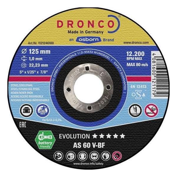 Dronco 1111246100 Doorslijpschijf Recht 1 Stuks 115 Mm 22.23 Mm 1 Stuks Dronco 1111246100 Doorslijpschijf Recht 1 Stuks 115 Mm 22.23 Mm 1 Stuks