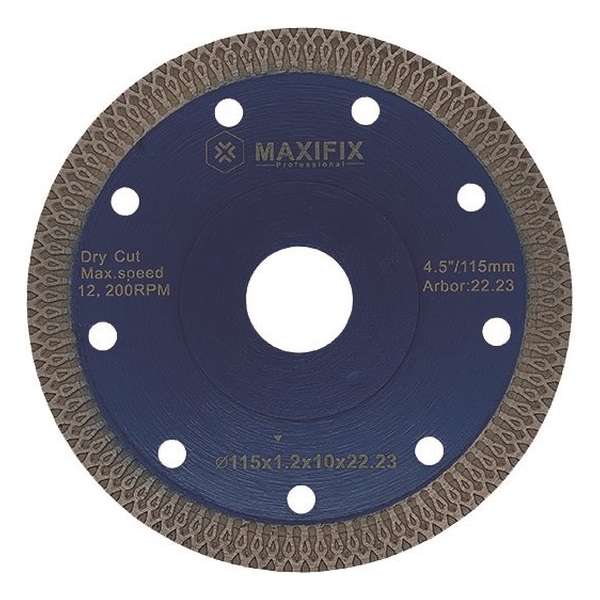 Maxifix - Slijpschijf - Diamantschijf - Beton - Steen - Gips - Tegel - 115 mm Maxifix - Slijpschijf - Diamantschijf - Beton - Steen - Gips - Tegel - 115 mm