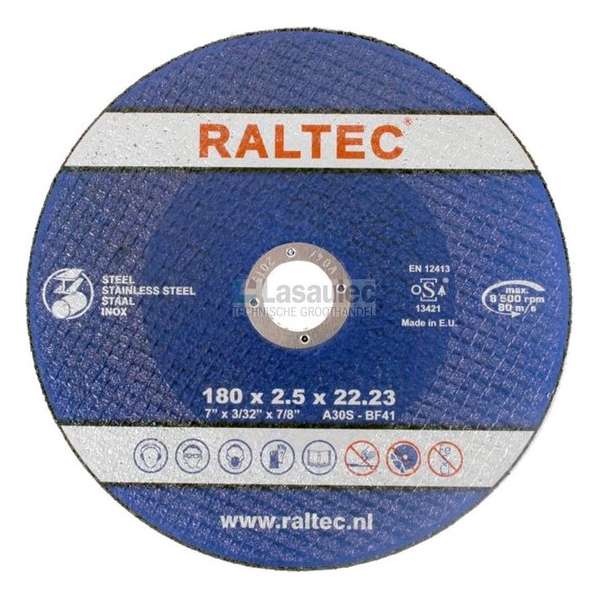 Doorslijpschijf Raltec A60T-BF41 115x1,0x22,2mm doos a25st Doorslijpschijf Raltec A60T-BF41 115x1,0x22,2mm doos a25st