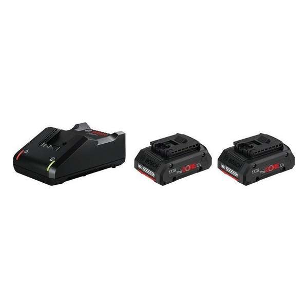 Bosch Professional 2x ProCORE18V 4.0Ah accu's + GAL 18V-40 lader Bosch Professional 2x ProCORE18V 4.0Ah accu's + GAL 18V-40 lader