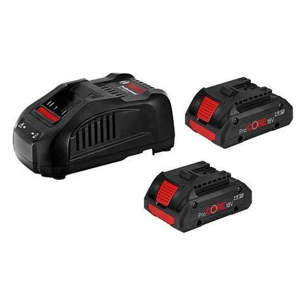 Bosch Professional - 18v starterset met 2 accu's ProCore18V 4.0Ah + Lader GAL 1880 CV Bosch Professional - 18v starterset met 2 accu's ProCore18V 4.0Ah + Lader GAL 1880 CV