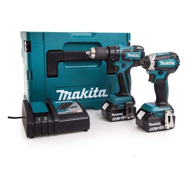 Makita DLX2173TJ 18V li-ion brushless Combiset | DHP459 Accu klopboormachine + DTD153 Slagschroevendraaier | 18v 5.0Ah Li-ion Makita DLX2173TJ 18V li-ion brushless Combiset | DHP459 Accu klopboormachine + DTD153 Slagschroevendraaier | 18v 5.0Ah Li-ion