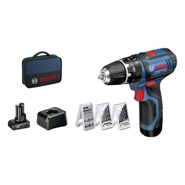 Bosch Professional GSB 12V-15 voordeel-set 06019B690G Bosch Professional GSB 12V-15 voordeel-set 06019B690G